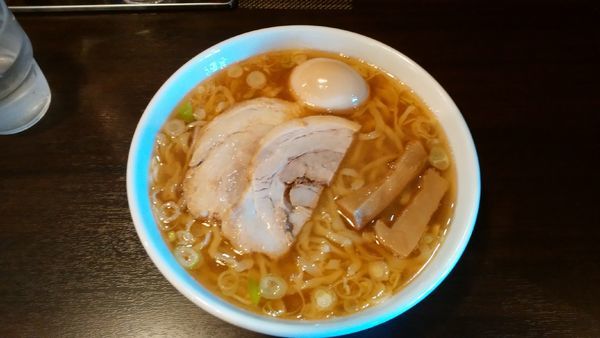 「海老風味中華そば＋味玉」@つけめん・らーめん活龍 境店の写真