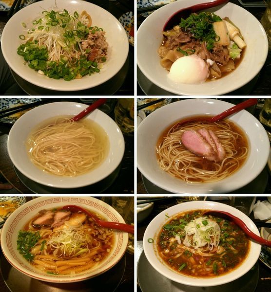 「秋刀魚の油そば・蜆出汁の塩そば・豚清湯カレーそばなど6種」@立ち呑み居酒屋 金町製麺の写真