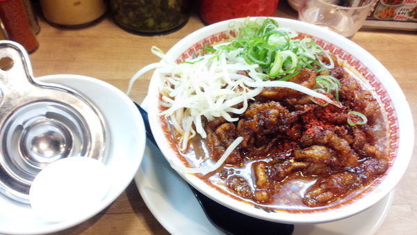 「辛い肉汁ラーメンレベル2」@肉汁麺ススム 三田店の写真