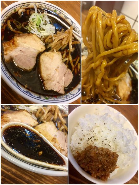 「【限定】生姜ブラック￥800＋肉味噌付ごはん￥100」@くじら食堂の写真
