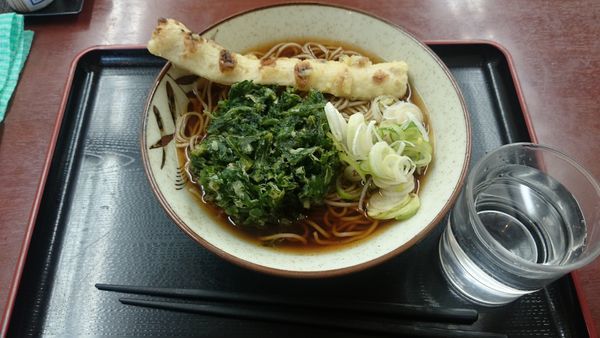 「春菊天蕎麦 ちくわ」@亀よしの写真