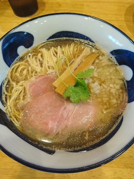 「煮干そば 690円 からあげ2個150円 ライス小100円」@寿製麺よしかわ 坂戸店の写真