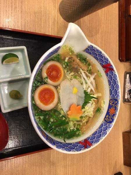 「ふぐだし潮 美味玉 穂先メンマ」@ふぐだし潮 八代目けいすけ 東急プラザ銀座店の写真