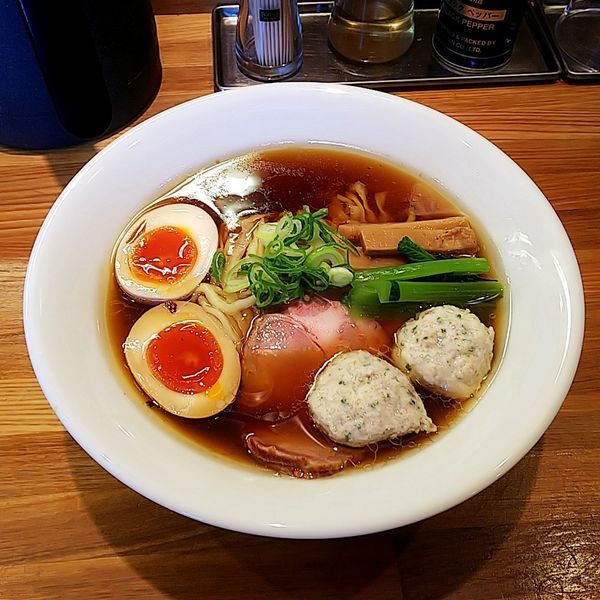 「味玉醤油つくねそば（手もみ）」@麺処 いち林の写真