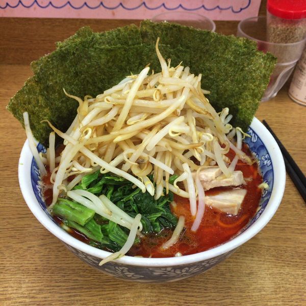 「紅蓮の虎 海苔 もやし」@ラーメン虎ノ穴の写真