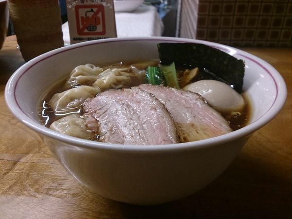 「雲呑麺+味玉」@白河手打中華そば  一番いちばんの写真