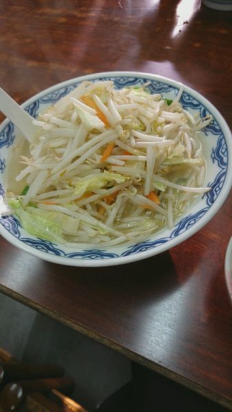 「タンメン+半餃子+半ライス」@ひさご亭 大野店の写真