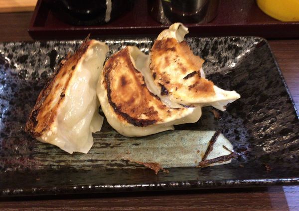 「餃子 ３個」@ボウボウラーメン かそりの写真