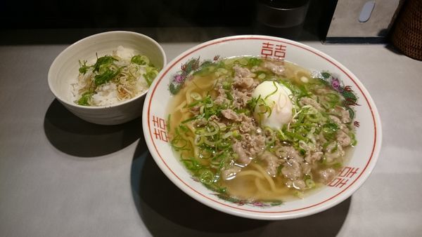「牛肉吸い蕎麦とじゃこ生姜飯」@中華蕎麦 瑞山（ZUIZAN）の写真