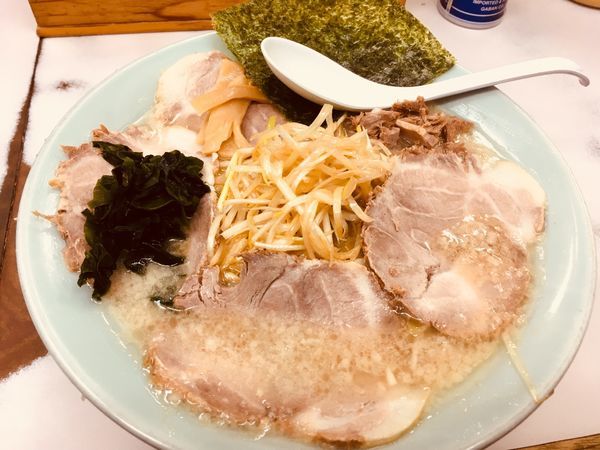 「ネギチャーシュー（こってり・麺固め）」@◯つばき食堂の写真