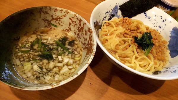 「【気まぐれ限定】煮干し納豆つけ麺」@ラーメン カワタカの写真