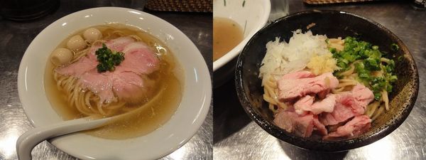 「限定3/帆立煮干ソバ900円ウズラ50円ジンジャー玉300円」@さんじの写真