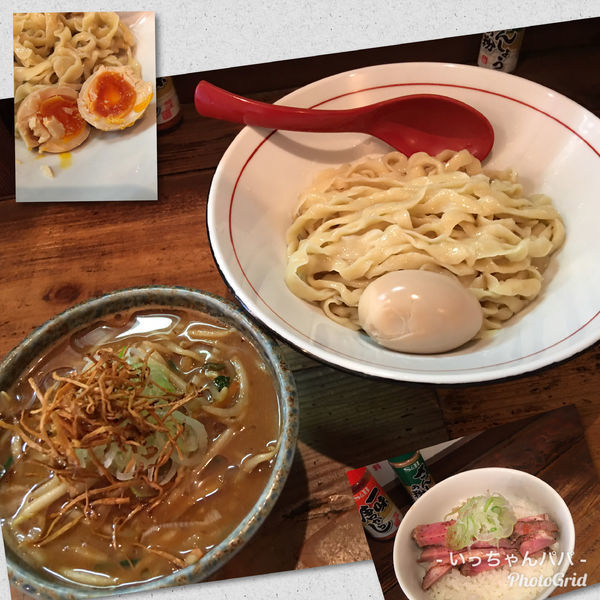 「味噌つけ麺 830円 味玉 100円 ランチチャー丼150円」@東京味噌らーめん 鶉の写真