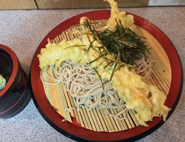「天ぷらざる（￥500）」@甲斐そばの写真