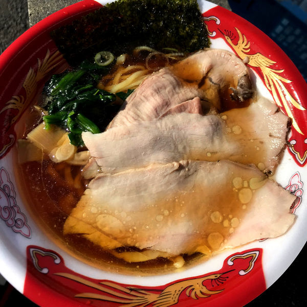 「軍鶏らーめん　800円（ふる里あわの秋まつりイベント店舗）」@白河ラーメン 麺や鶏正の写真
