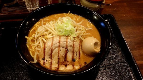 「味玉百年味噌らーめん 850円＋税」@百年味噌ラーメン マルキン本舗 みかも店の写真