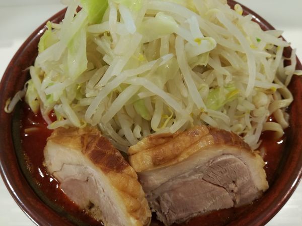 「【限定】海老赤麺＋麺マシ(150g)」@ハイパーファットンの写真