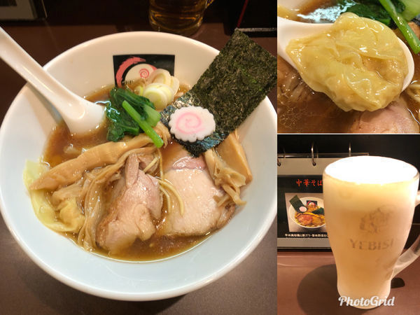 「ワンタン中華そば￥1000 with α」@おおぜき中華そば店の写真