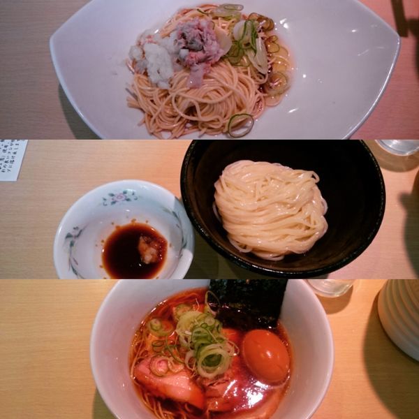 「小麦三昧 1200円＋味玉＋チャーシュー」@らーめん芝浜の写真