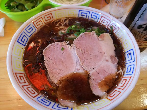 「黒ラーメン」@とんこつラーメン 博多屋台の写真
