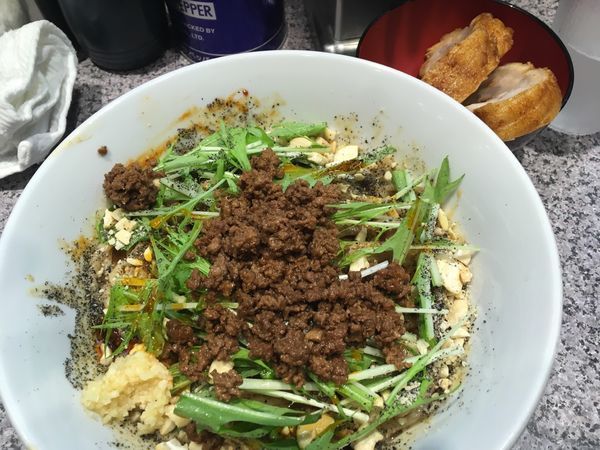 「濃厚汁なし担々麺＋豚増し 1,070円」@ラーメン宮郎の写真