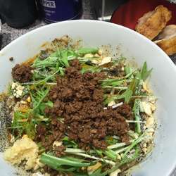 濃厚汁なし担々麺＋豚増し 1,070円