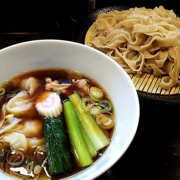 「【限定】新麦春よ恋のざる中華＋ワンタン（2個）」@らぁ麺 すぎ本の写真