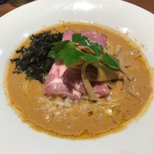 「【限定】あん肝とモウカザメの濃厚そば 950円」@寿製麺よしかわ 川越店の写真