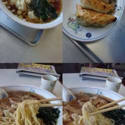 『ワンタンメン+餃子(￥600+300)』