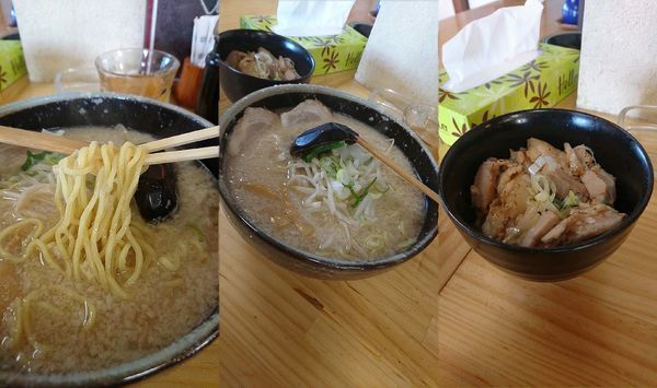 「『ランチAセット(￥790)』を背脂レベル２で…」@チャッチャ系らーめん もん吉 伊勢崎支店の写真