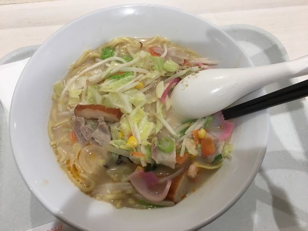 「長崎チャンポン（麺2倍、580¥）」@長崎ちゃんぽん リンガーハット スマーク伊勢崎店の写真
