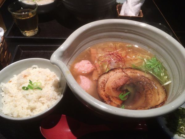 「銀笹白醤油ラーメン 半鯛飯」@麺処 銀笹の写真