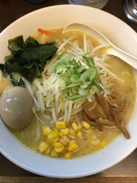 「みそらーめん半熟玉子(細麺)」@味噌一 一之江店の写真