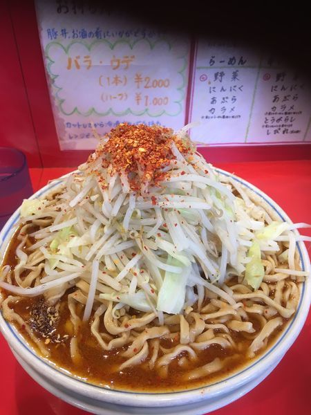 「辛いラーメン辛さ2倍 大盛500gコール」@麺屋 桐龍の写真