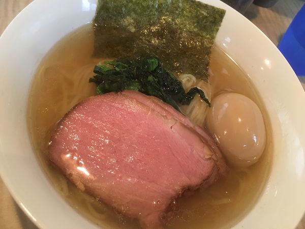 「塩らーめん750円、ハーフチャーシュー150円、味玉100円」@菜の写真