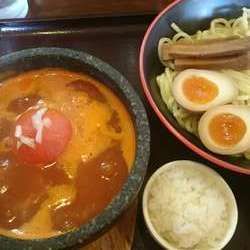 「スペシャルトマトつけ麺」@節系とんこつらぁ麺 おもとの写真