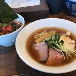 鴨中華ソバ(期間限定)＋チャーシュー辛子明太子丼