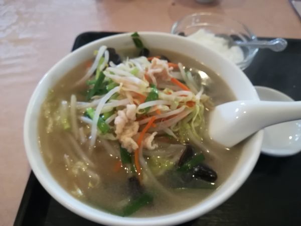 「タン麺＋焼き餃子のセット（880円）」@康永楼の写真