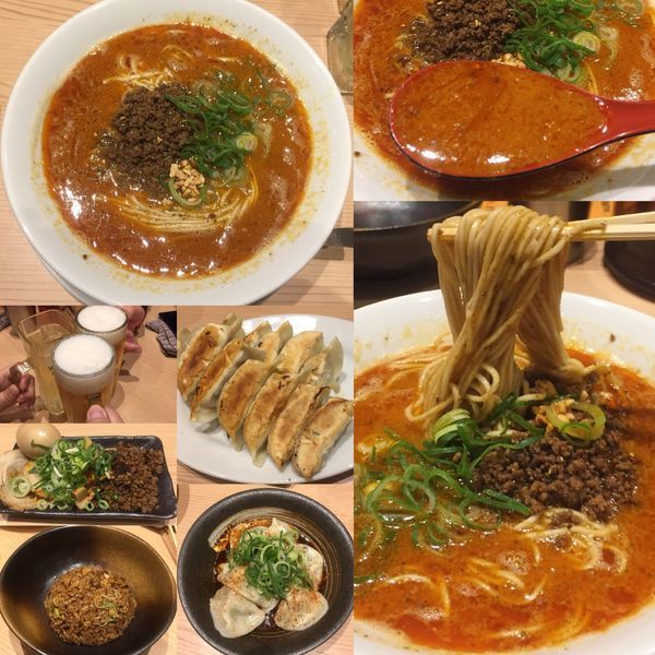 「食べ飲み放題3240円 京山椒担担麺」@鯛塩そば灯花 本店の写真