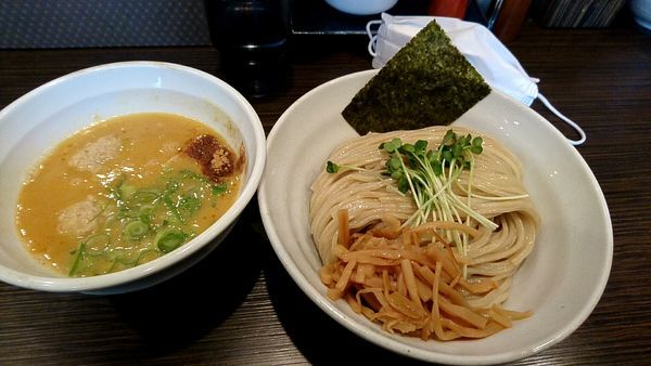 「鶏白湯つけ麺大盛＋メンマ」@鶏そば 一瑳の写真