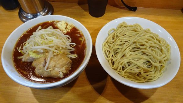 「エビな奴つけ麺（1,130円）ニンニク」@ラーメン二郎 八王子野猿街道店2の写真