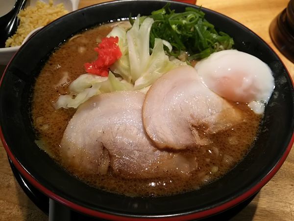 「【限定】ソースとんこつ　※博多細麺：カタメ　＋天かす：無料」@博多一風堂 松本店の写真