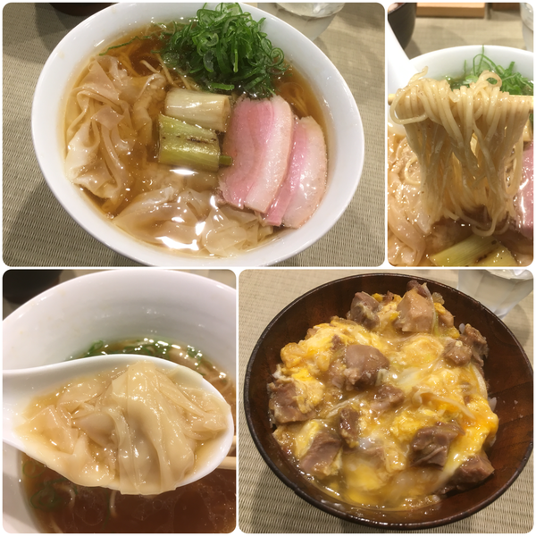 「鴨わんたん麺 +鴨to葱親子丼」@らーめん 鴨to葱の写真