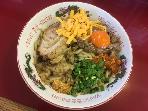 「３周年まぜそば 麺300g」@ジラフの写真