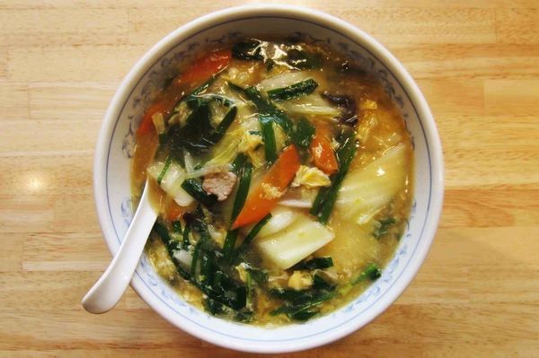 「ニラ玉ラーメン」@ぎょうざの満洲 せんげん台駅店の写真