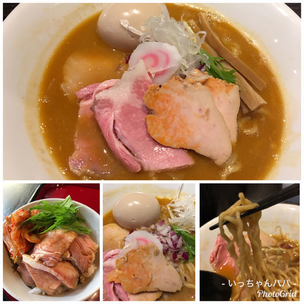 「限定 あん肝と牡蠣の味噌鶏そば 950円 味玉70円 他」@鶏そば なんきち 東京店の写真