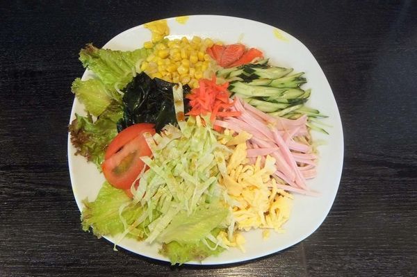 「冷やし中華【酢醤油】(大盛り)」@ラーメンじょっぴん亭の写真