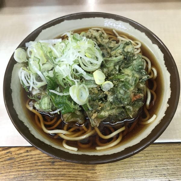 「春菊天（￥380）」@六文そば 中延店の写真