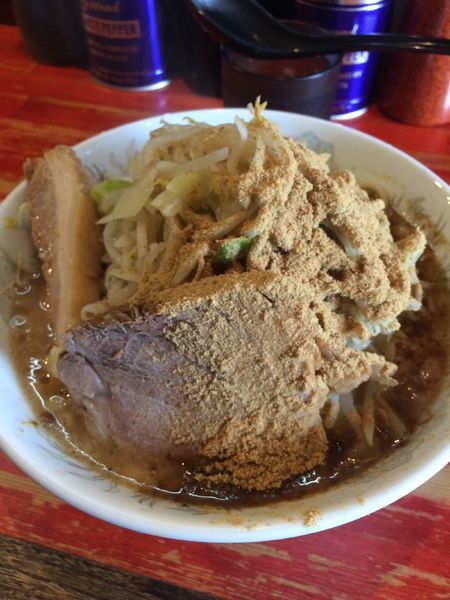 「小らーめん＋魚粉」@ラーメン二郎 会津若松駅前店の写真
