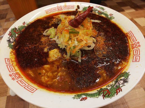 「マーラーメン＆辛さ増」@ラーメン餃子 なか屋の写真